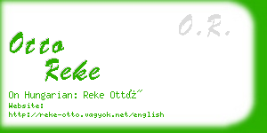 otto reke business card